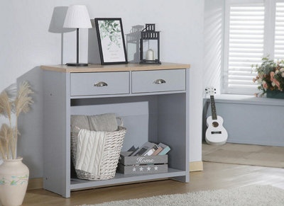 Comfy Living Wooden Console Hall Table Available in Grey/Oak