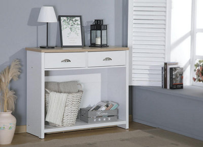 Comfy Living Wooden Console Hall Table Available in White/Oak