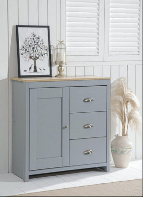 Comfy Living Wooden Multi Unit Available in Grey/Oak