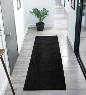Comfy Washable Low Pile Living Room Area Rug - Anti-Slip Felt Backing ...
