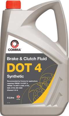 Comma DOT 4 Synthetic Brake Fluid 5L