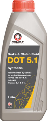 Comma DOT 5.1 Synthetic Brake Fluid 1L