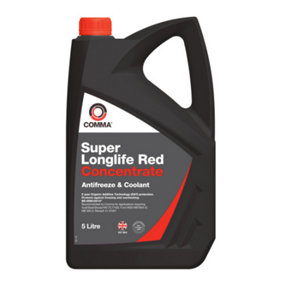 Comma Super Long Life Red Antifreeze Concentrate 5L