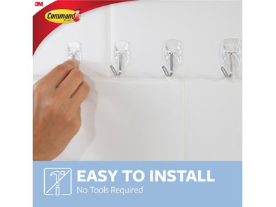 Command 17067CLR-9 Clear Wire Hooks Value Pack (Pack 9) COM17067CLR9