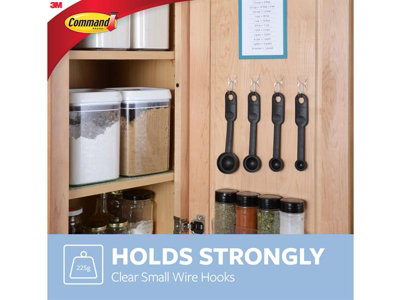 Command 17067CLR-9 Clear Wire Hooks Value Pack (Pack 9) COM17067CLR9