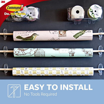 Command Large Clear Hook with Clear Strips 17093CLR - 3