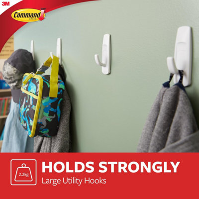 Command White Large Utility Hooks Value Pack GP003-7NA