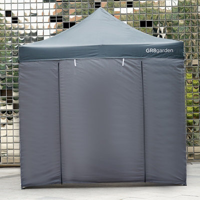 Commercial Grade Grey Pop Up Gazebo Waterproof Heavy Duty Market Stall Tent 3x3m - 5