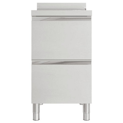 Commercial Kitchen Cabinet with 2 Drawers 50x60x96 cm