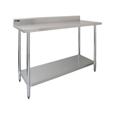 Commercial Stainless Steel Catering Table - 4FT Wide | DIY at B&Q