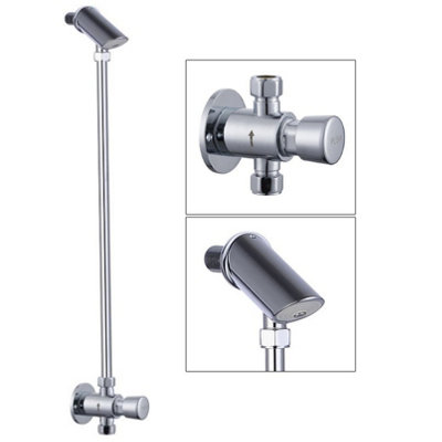 Commercial Timed Flow Exposed Non Concussive Shower + Anti Vandal Shower Head Price Comparisons | Compare The Build