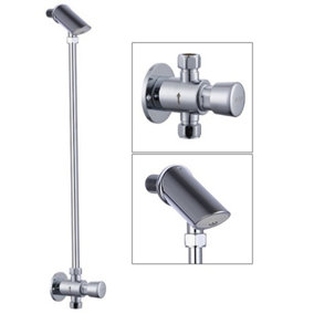 Commercial Timed Flow Exposed Non Concussive Shower + Anti Vandal Shower Head