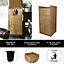 Commercial Wooden Litter Bin & Tray Stand - Light Oak with 100L Bin