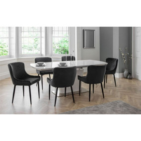 Como and Luxe Grey Modern Dining Set