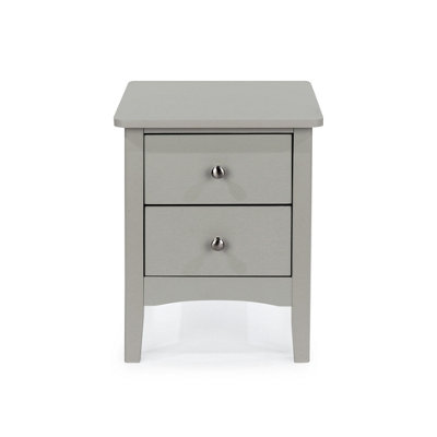 Como Grey 2 petite drawer bedside cabinet