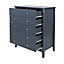 Como Midnight Blue 5 drawer chest
