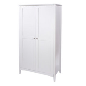 Como White painted 2 door wardrobe