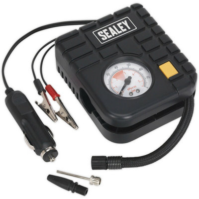 Compact 12V Tyre Inflator and Mini Air Compressor with Work Light for ...