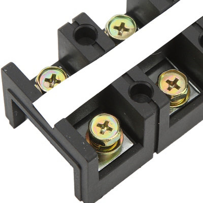 Compact 2-Piece Dual Row Terminal Block,60A 600V with PC Shell for Power Distribution (3 Positions)