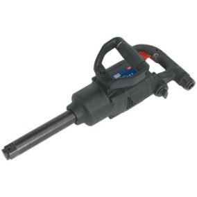 Compact Air Impact Wrench - 1 Inch Sq Drive - Long Anvil - Twist Speed Control