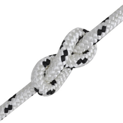 Compact Braided Boat Rope Polyester 8 mm 250 m White