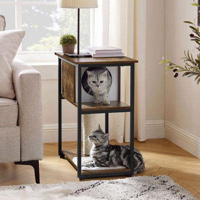 Compact Cat Furniture, Multi-Function End Table with Scratching ...