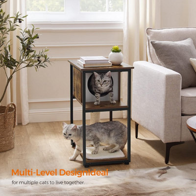 Compact Cat Furniture, Multi-Function End Table with Scratching ...