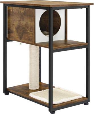 Compact Cat Furniture, Multi-Function End Table with Scratching ...