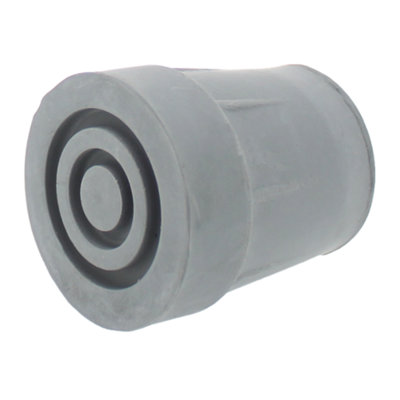 Compact Crutch Rubber Ferrules Tips Feet 22mm (7/8") Heavy Duty - 4-Pack - Grey