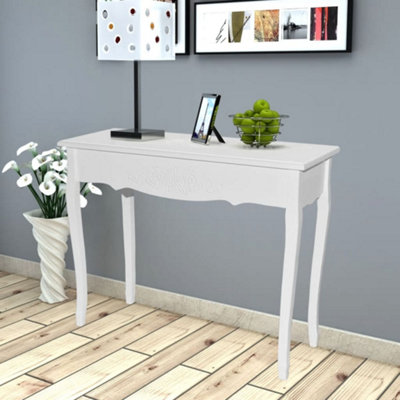 Compact Dressing Console Table White