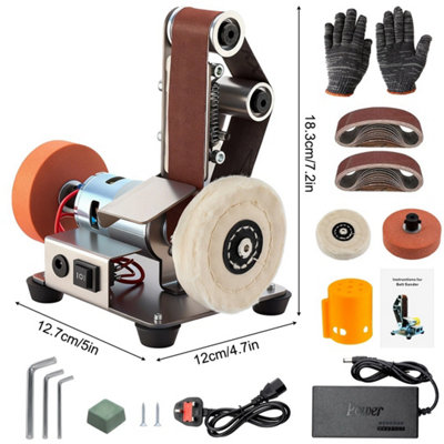 Compact Electric Belt Sander Grinder DIY Polishing Tool
