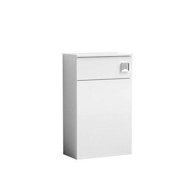 Compact Floor Standing WC Toilet Unit - 500mm - Gloss White