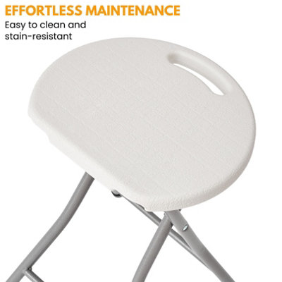 Compact Folding Stool - 46x31x33 cm Lightweight Foldable Stool for ...