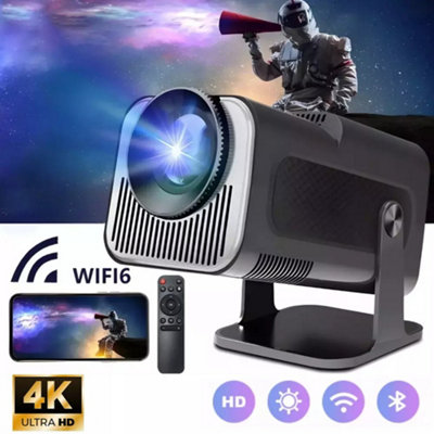 Compact Full HD 1080P Smart Projector with WiFi 6, Bluetooth & Android 11