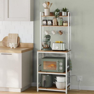 Compact Kitchen Rack with Power, Coffee Station with Outlet, Baker's ...