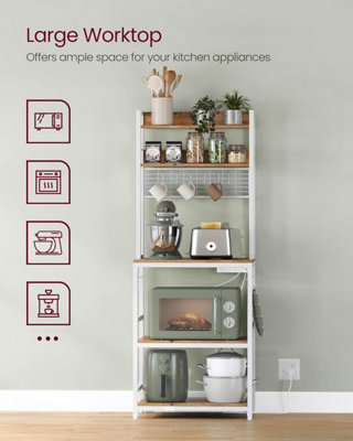 Compact Kitchen Rack with Power, Coffee Station with Outlet, Baker's ...
