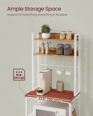 Compact Kitchen Rack with Power, Coffee Station with Outlet, Baker's ...