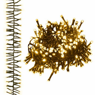 Compact LED Cluster String with 400 LEDs Warm White 7.4 m PVC