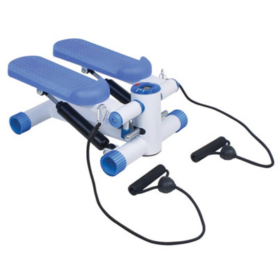 Sportsroyals Stepper 3 In 1 Per Fitness Casa – Mini Step Con Bande Elastiche E Monitor LCD, Portata 150 Kg