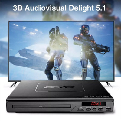 Compact Multi Region DVD Player CD VCD USB Upscaling with Remote
