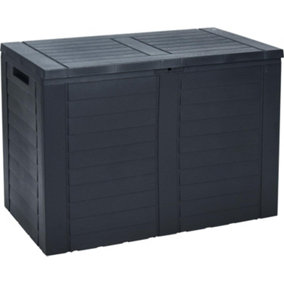 Compact Parcel Box Outdoor 170L Grey Waterproof Plastic Garden Storage