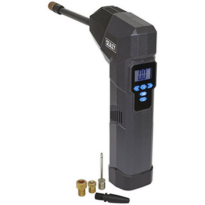 Compact Rechargeable Digital Tyre Inflator with Power Bank and LED Work ...