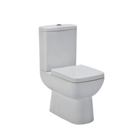 Compact Semi Flush to Wall WC Toilet & Seat - 825mm x 375mm x 590mm - Balterley