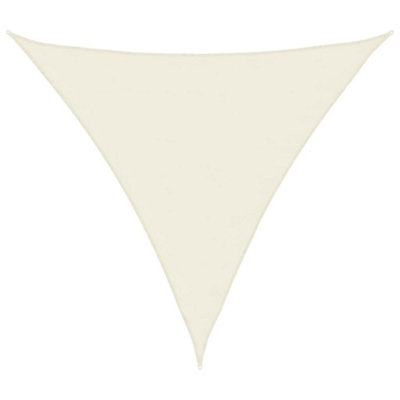 Compact Sunshade Sail Oxford Fabric Triangular 4.5x4.5x4.5 m Cream