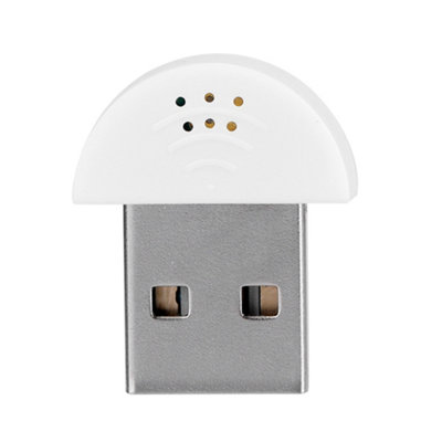 Compact USB Mini Studio Microphone Adapter for Audio Recording on PC - White