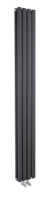 Compact Vertical Double Panel Radiator - 1800mm x 236mm - 2461 BTU - Anthracite- Balterley