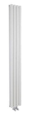 Compact Vertical Double Panel Radiator - 1800mm x 236mm - 2461 BTU - Gloss White- Balterley Price Comparisons | Compare The Build