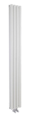 Compact Vertical Double Panel Radiator - 1800mm x 236mm - 2461 BTU - Gloss White- Balterley