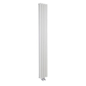 Compact Vertical Double Panel Radiator - 1800mm x 236mm - 2461 BTU - Gloss White- Balterley