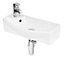 Compact Wall Hung Right Hand Round Ceramic 1 Tap Hole Vessel - 450mm - Balterley